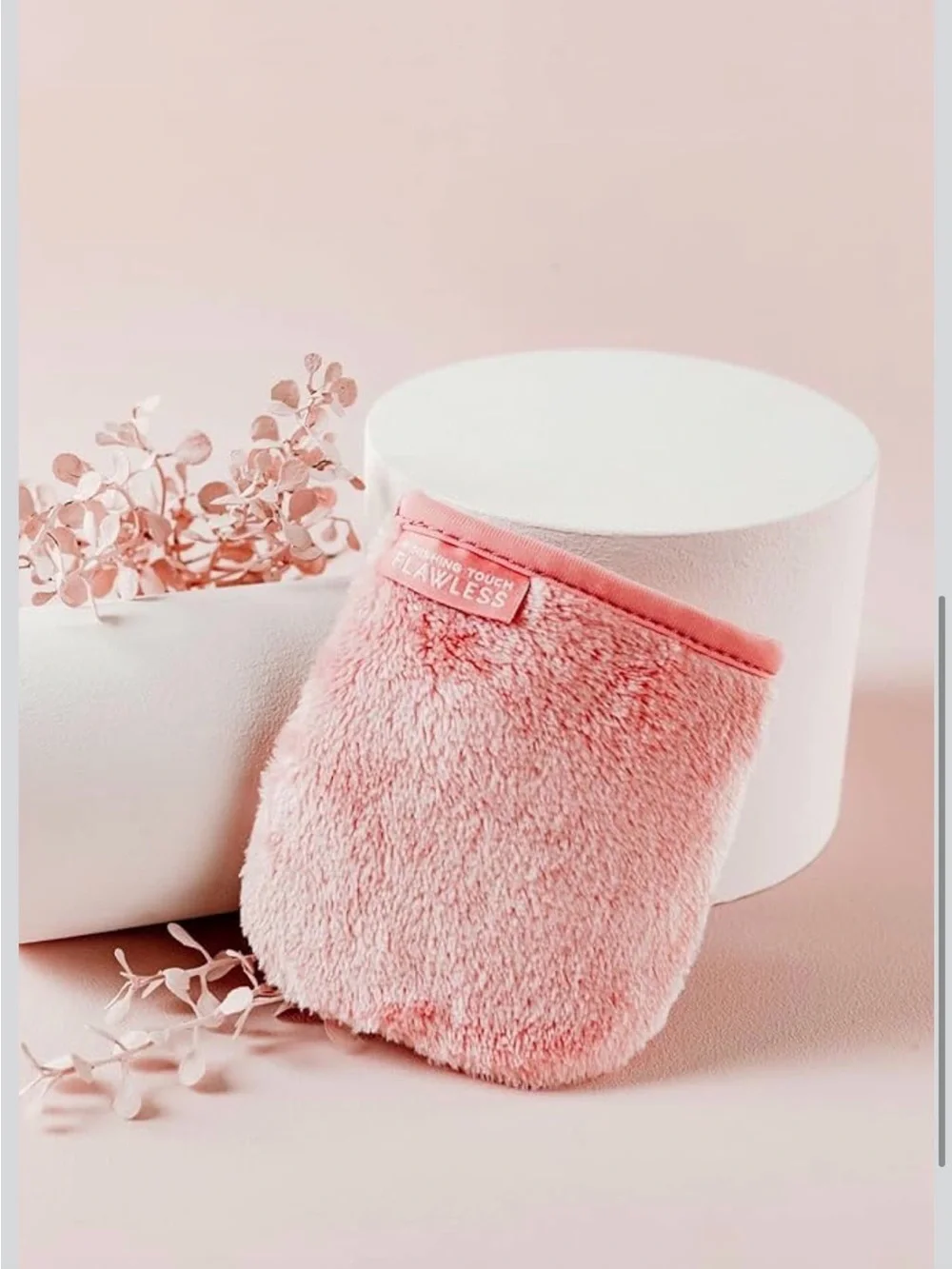Flawless Pure Clean Cleansing Makeup Removal Mitt - Dusty Pink